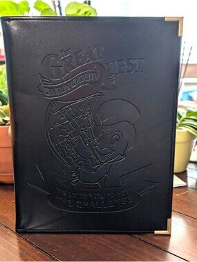 The Great Quest Environmentality Leather Padfolio With Gold Corners Disney-Theme